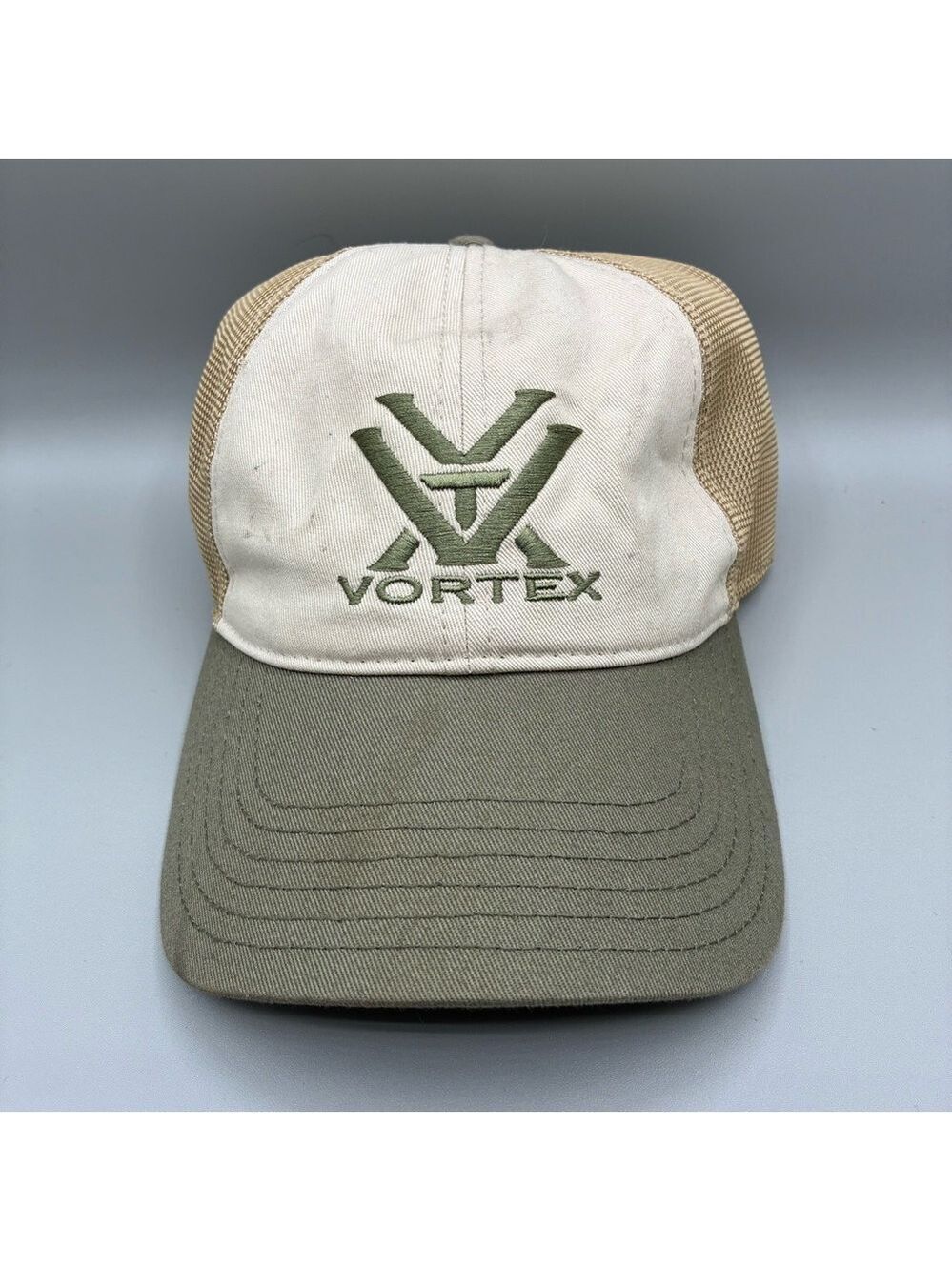 Vortex Mesh Back Snapback Cap Unisex Adult OSFM Beige Tan Hunting Hat